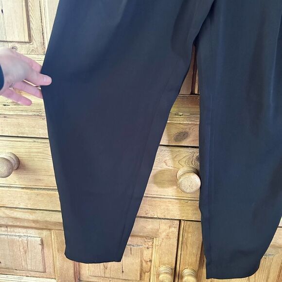 AllSaints US 2 / UK 6 Black Koro Trousers Slim Leg Elastic Waist - Picture 5 of 10